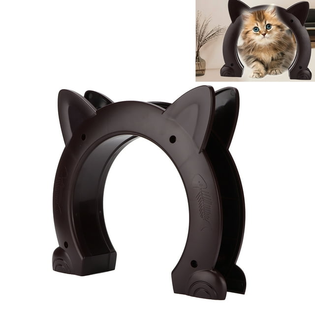 Puerta De Paso Interior Para Gato, Pez De Plástico Con Forma De Cabeza De Gato
