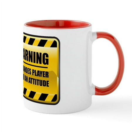 

CafePress - Warning Dominoes Player Mug - 11 oz Ceramic Mug - Novelty Coffee Tea Cup