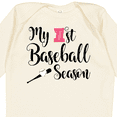 thumbnail image 4 of Inktastic My 1st Baseball Season Girls Long Sleeve Baby Bodysuit, 4 of 5