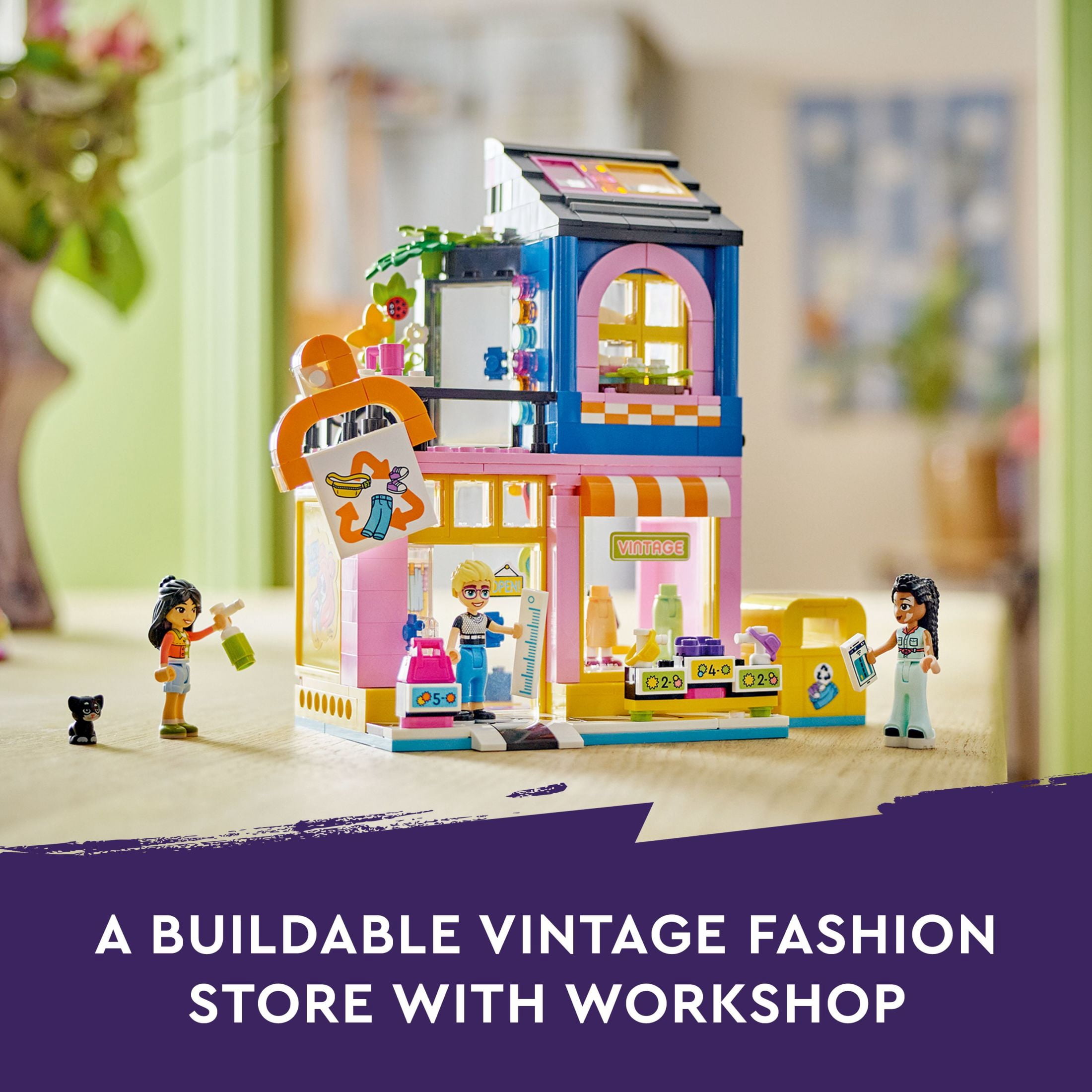 LEGO Friends Vintage Fashion Store Building Toy - Pretend Play Toy Figures & Playsets for Girls & Boys, Ages 6+ Years - Gift for Kids W/ Mini-Dolls - 42614