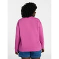 thumbnail image 3 of Terra & Sky Women's Plus Size Fleece Sweatshirt with Long Sleeves, Size 0X-5X, 3 of 5