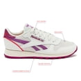 thumbnail image 2 of Zapatillas Reebok Classic Leather para mujer, talla 9.5, morado, 2 of 6