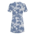 thumbnail image 3 of Robe Mini pour Femmes 2023 Été Décontractée à Manches Courtes Mignonne à Col Rond Robe Fluide à Imprimé Floral Ample Robe T-Shirt de Plage, 3 of 4