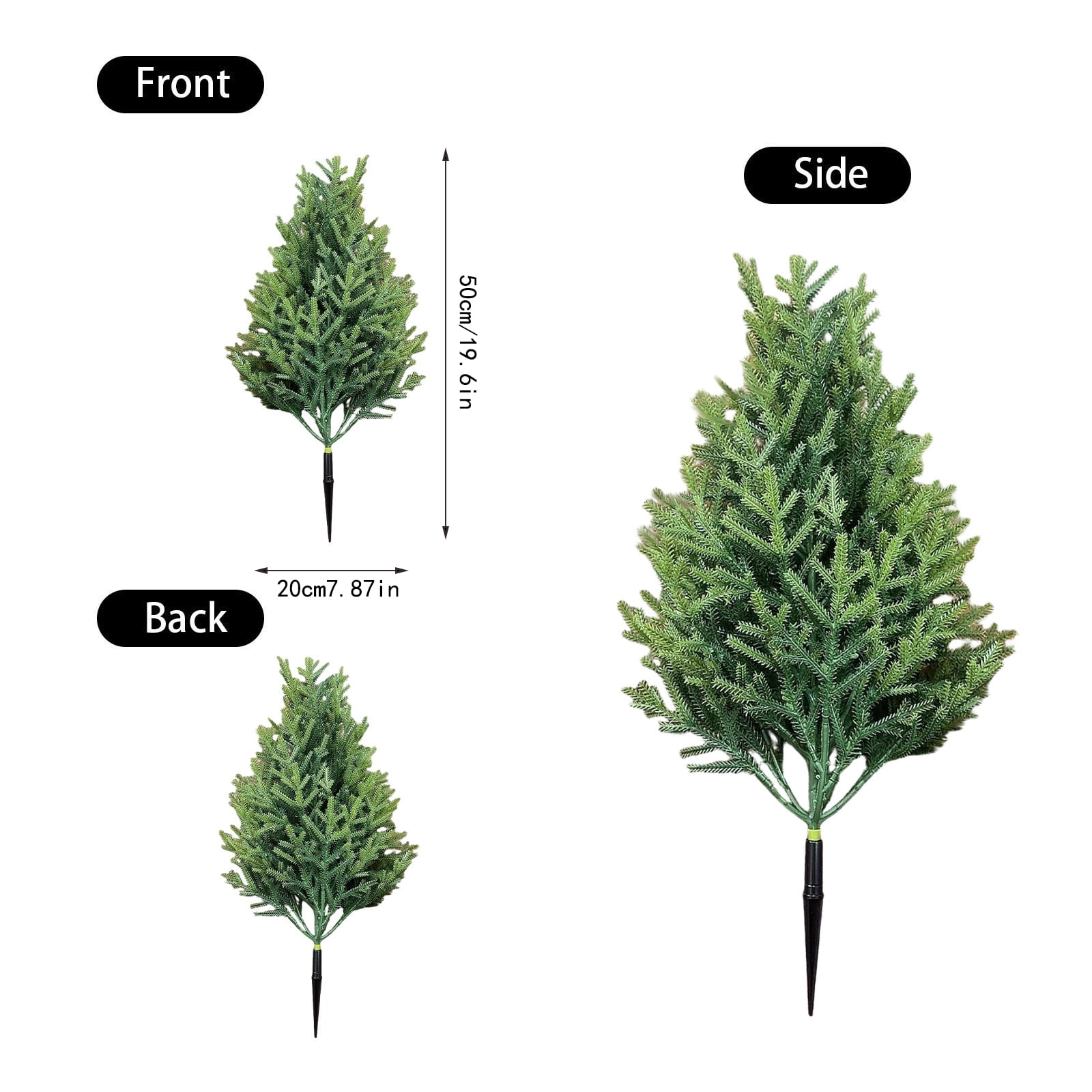 2-Pack 25.6" Artificial Boxwood Topiary Ball Trees with Ground Spike, UV Resistant Fake Bushes Plants with Fall Camellia Flowers,Faux Outdoor Shrubs & Bushes for Front Yard Decor (Green, 2Pcs)