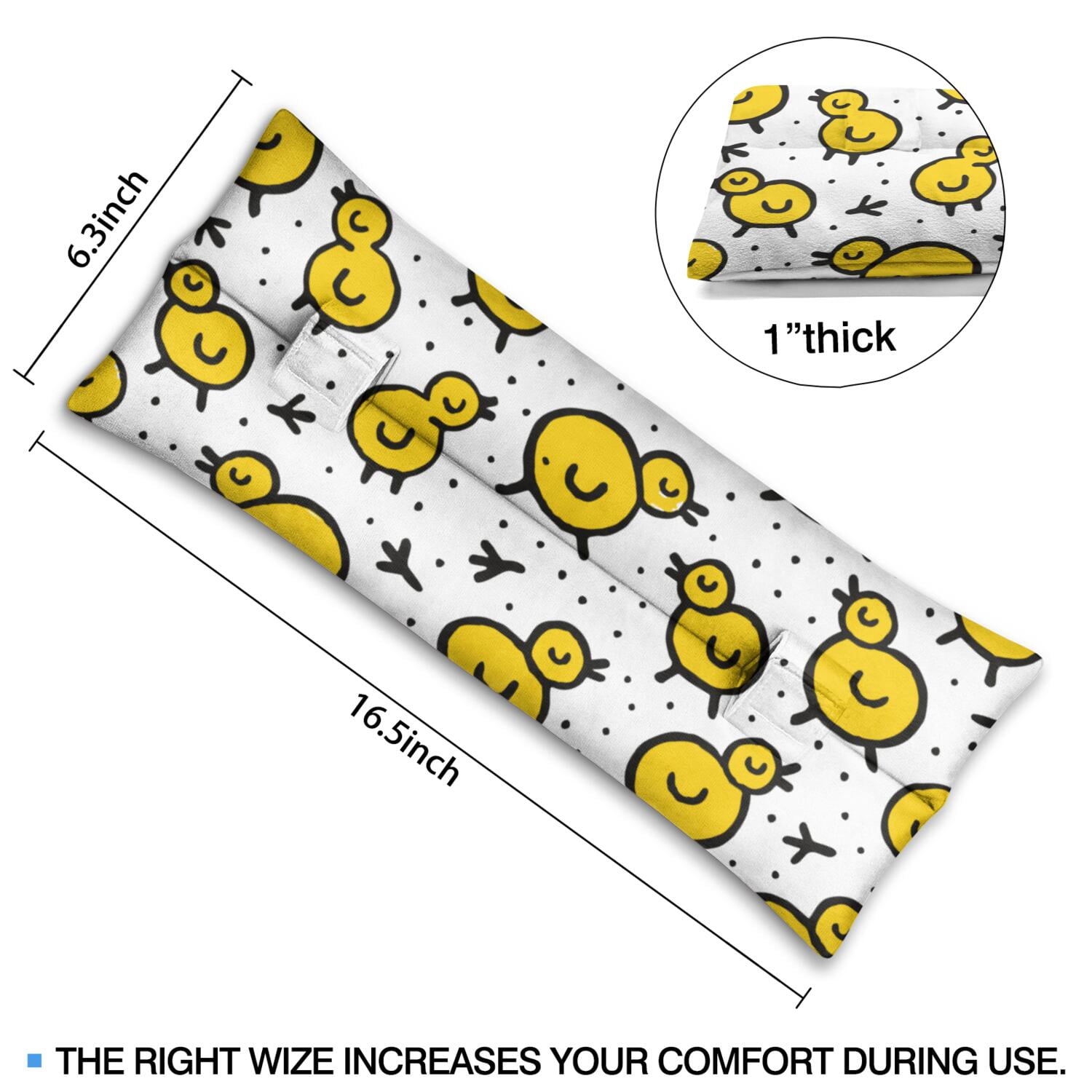 Retro Rooster Floral Surgery Pillow - Comfortable Car Seatbelt Protector for Breast Cancer Recovery