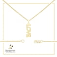 thumbnail image 7 of BEBERLINI Women Love Pendant Necklace Set 14K Gold Filled Box Chain CZ Charm Jewelry 20", 7 of 7