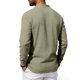 thumbnail image 5 of Ceisia Men's Breathable Linen Blend Long Sleeve Polo Shirts, Relaxed Fit Casual Collared Shirts for Daily Wear Gifts, 5 of 9