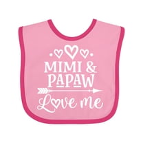 Inktastic Mimi and Papaw Grandchild Boys or Girls Baby Bib
