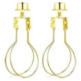 thumbnail image 6 of Fairnull 2Pcs Steel Wire Lamp Shade Light Bulb Clip Adapter with Hat Knob Finial Silicone Levelers Heat Resistant Lampshade Adapter, 6 of 10