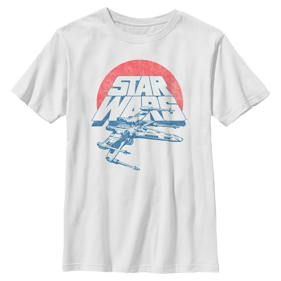 Boys Star Wars Distressed Spaceship Logo T Shirt