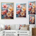 thumbnail image 4 of Designart "Multicolored Acrylic Red Orchids in Representation II" Floral Floater Framed Wall Decor, 4 of 7
