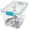 thumbnail image 6 of Sterilite Small Storage Bin, 20 Quart Clear Weather-Resistant Plastic Storage Container with Gasket and Latch Lid, Blue, 6 of 10