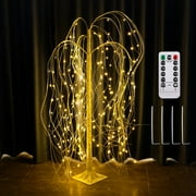 Lighted Willow Tree, Weeping Willow Tree with 180 LED Lights, Light-Up Tree for Christmas Wedding Party Bedroom Home Garden Decor, 4Ft, Warm Light