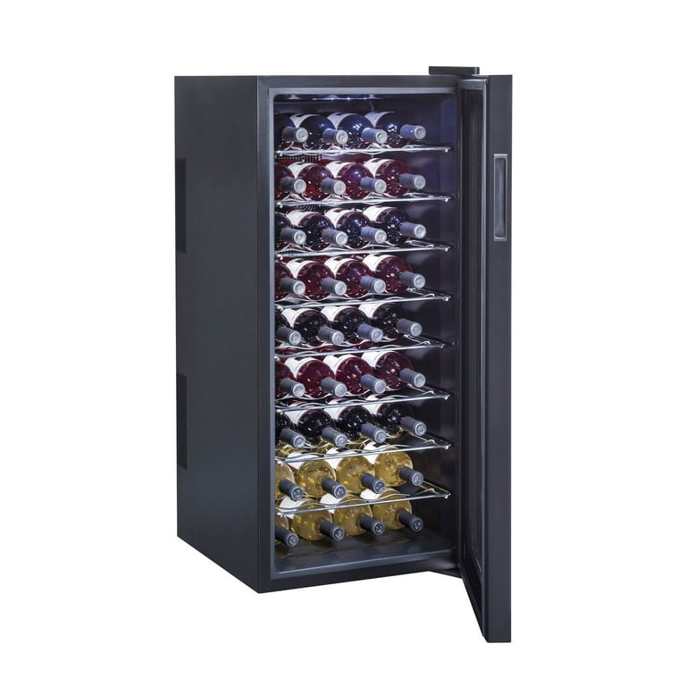 Haier Mini Wine Fridge Holds 6 Bottles Thermoelectric HVUEB06BSS