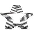 thumbnail image 1 of Unique Bargains 7.9' Length Star Dream Catcher Rings, 6 Pcs Metal Macrame Wreath Floral Ring Hoop, Black, 1 of 6
