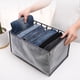 thumbnail image 2 of Organizador de Ropa Cajones Armario Compartimiento Separación Ropa Interior Portátil 7 Rejillas Caja de Almacenamiento Malla Lavable (2 Piezas Gris Grande), 2 of 5