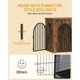 thumbnail image 4 of Hzuaneri Dog Crate Furniture, 46.5'' Wooden Indoor Dog Kennel with Multi‑Door & Anti‑Chew Iron Pipes for Medium‑Large Dogs, Rustic Brown, 4 of 10