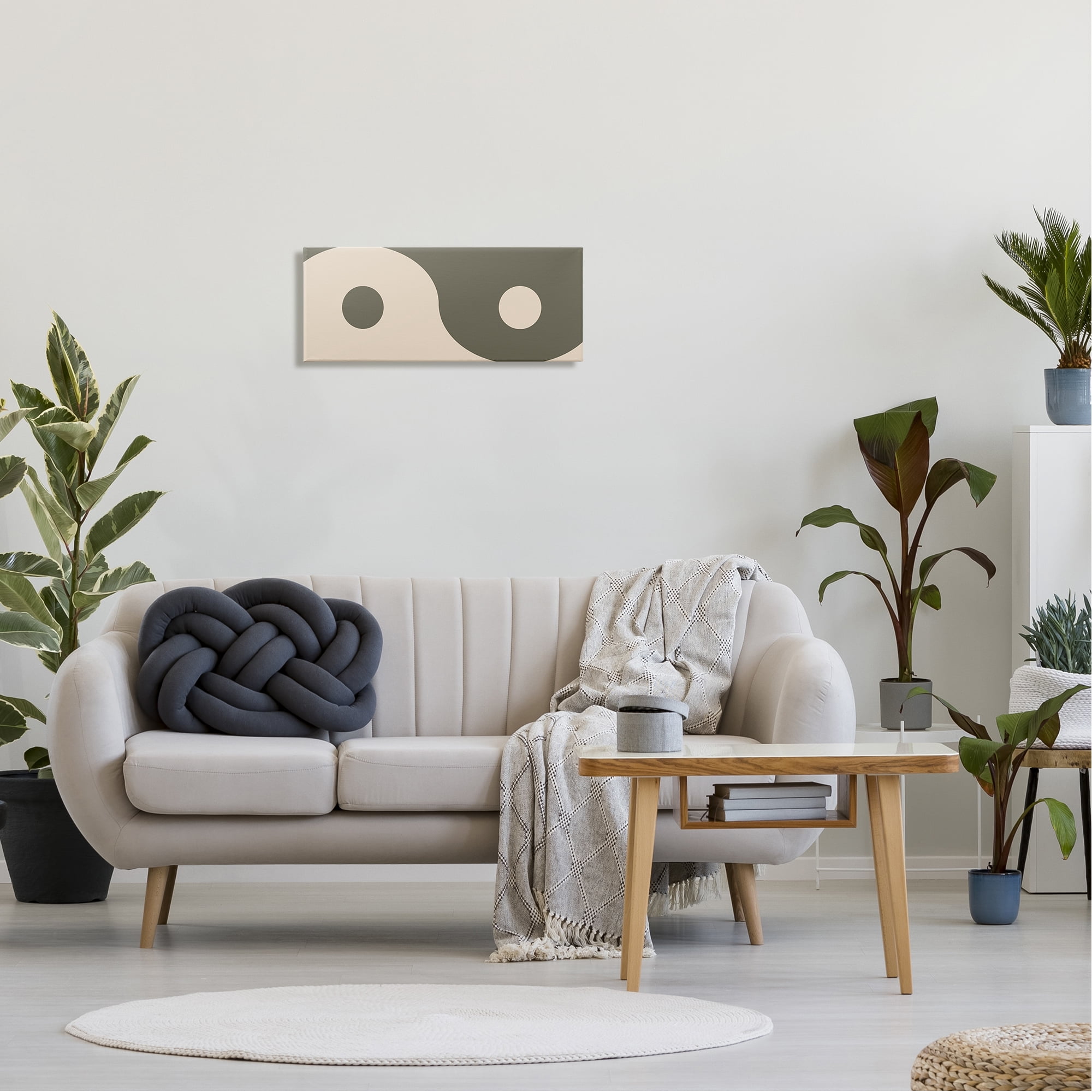 Stupell Industries Harmony Yin Yang Spiritual Symbol Minimal Design Graphic Art Gallery Wrapped Canvas Print Wall Art, Design by Daphne Polselli