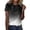 White, variant on Womens Athletic Tops Women’s Casual Gradient O Neck Tank Top for Daily Summer Wear – Short Sleeve Workout Tee with Loose Fit for Women Blue XL