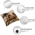 thumbnail image 6 of nygtbtfer Animlas Pillow Cover and Kids Run in Fields Farm Decorative Throw Pillow Cover Square Cushion Case for Home Sofa Couch Decoration White, 6 of 7