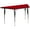 Red, variant on Flash Furniture Wren 29''W x 57''L Trapezoid Grey Thermal Laminate Activity Table - Standard Height Adjustable Legs