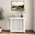 thumbnail image 2 of Plank+Beam 36” Solid Wood Console Table with Storage, Classic Farmhouse Style Sofa Table with Shelf, Narrow Entryway Table for Hallway, White, 2 of 10