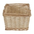 thumbnail image 5 of Household Essentials Woven Market Basket, Handwoven Willow Weave, Stylish Handles with Durable Metal Anchors, Classic and Versatile, Attractive, Spacious, Lightweight, Natural, 5 of 8
