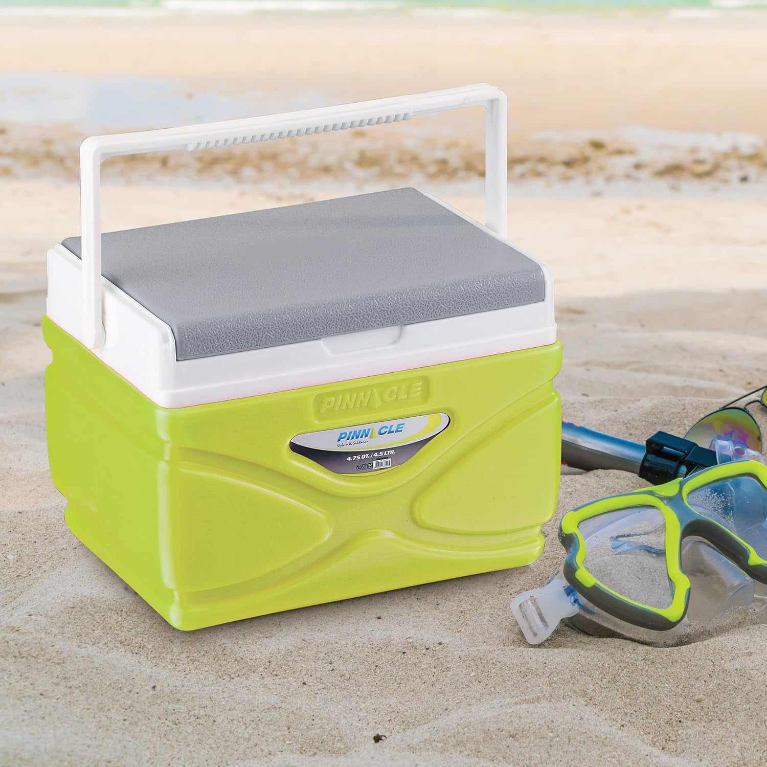 Pinnacle Portable Picnic Cooler 4.5 L Hard Insulated Coolbox with Handle – Green