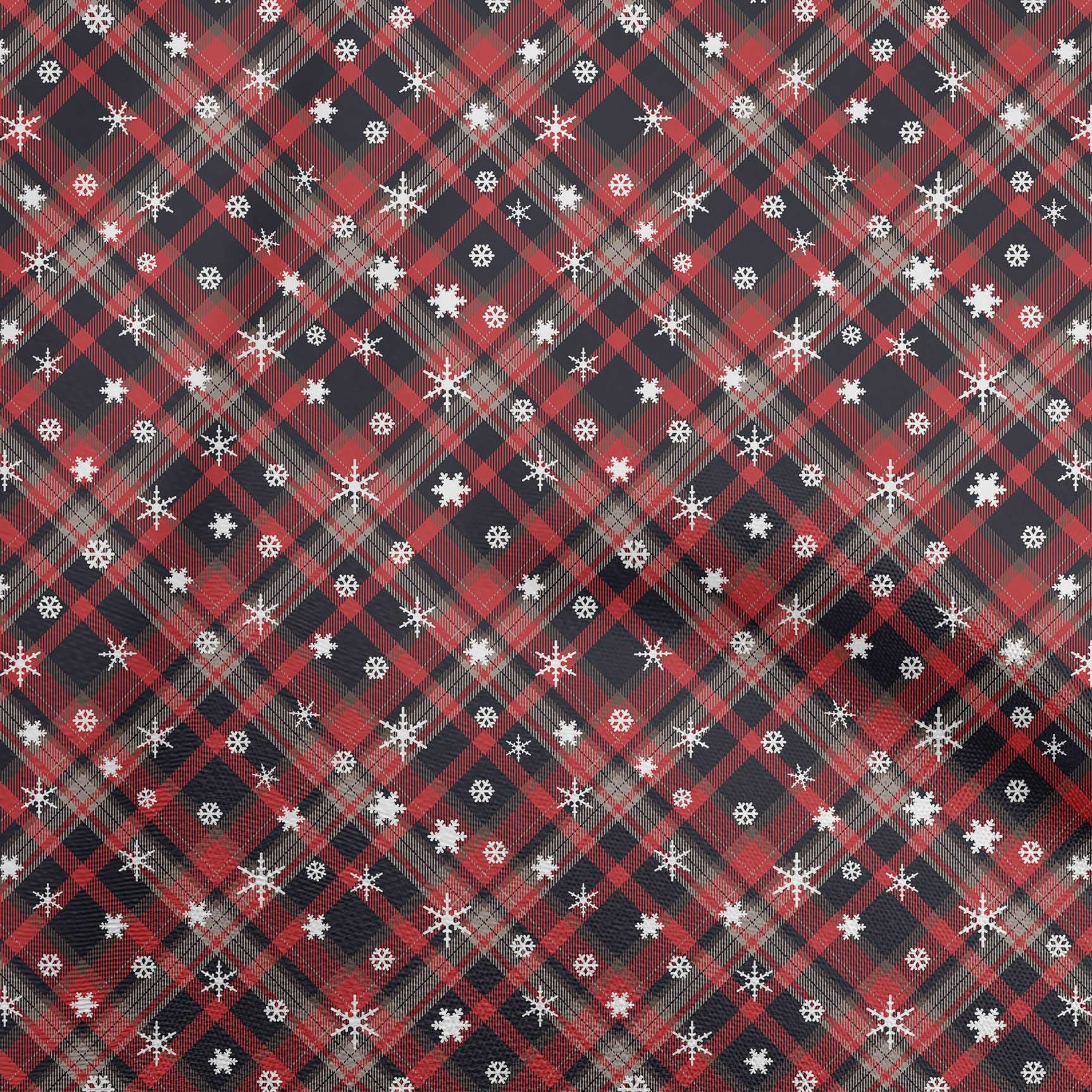 oneOone Cotton Jersey Red Fabric Christmas Dress Material Fabric Print Fabric By The Yard 58 Inch Wide