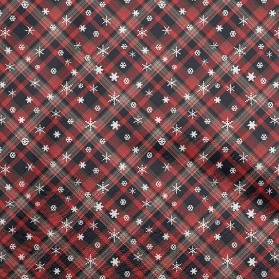 oneOone Cotton Cambric Red Fabric Christmas Sewing Fabric By The Yard Printed Diy Clothing Sewing Supplies 42 Inch Wide