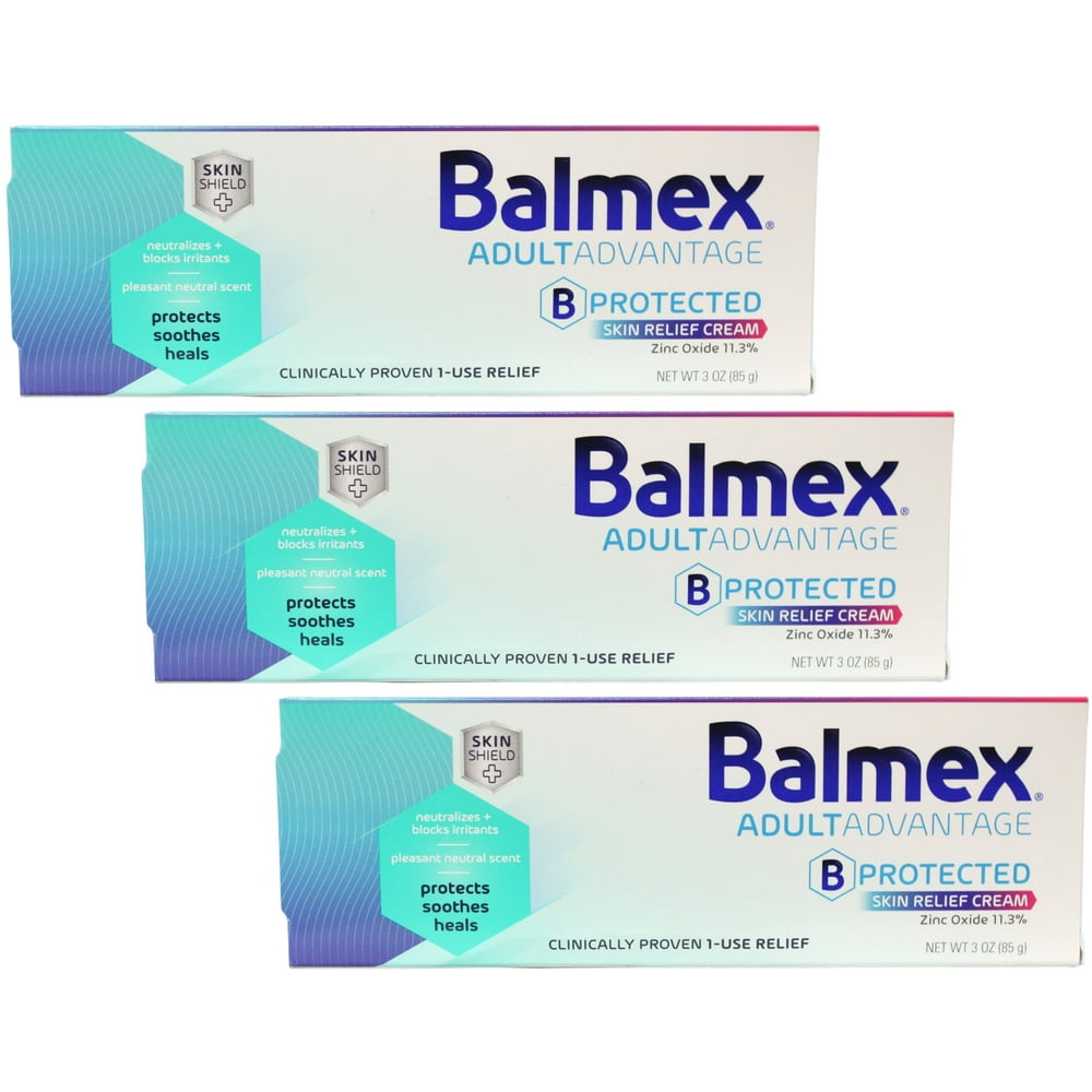 3 Pack Balmex Adult Care Rash Cream 3oz Each
