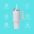 thumbnail image 3 of Sip+Sea Cayman Vaso De Acero Inoxidable De 40 Oz Con Tapa Con Asa Y Pajita | Aislamiento Al Vacío De Doble Pared, 3 of 5