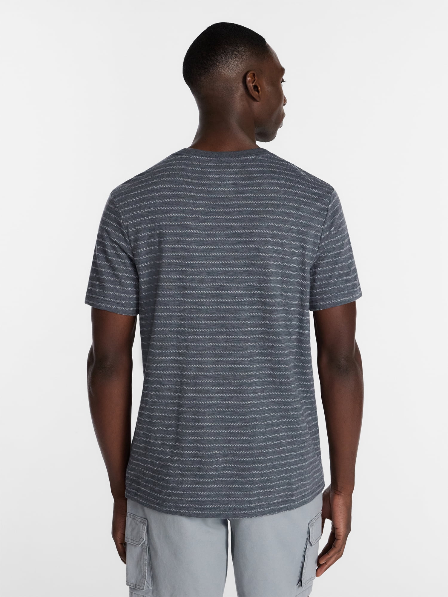 George Men's & Big Mens Classic Fit Striped Short Sleeve Crewneck T-Shirt, Sizes S-5XL