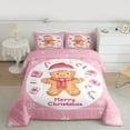 thumbnail image 2 of Castle Fairy Boys Girls Gingerbread Man 2Pcs Bedding Comforter Set,Merry Christmas Twin Comforter Sets,Xmas Festival Theme Breathable Bedding Set,Breathable Home Decor, 2 of 8
