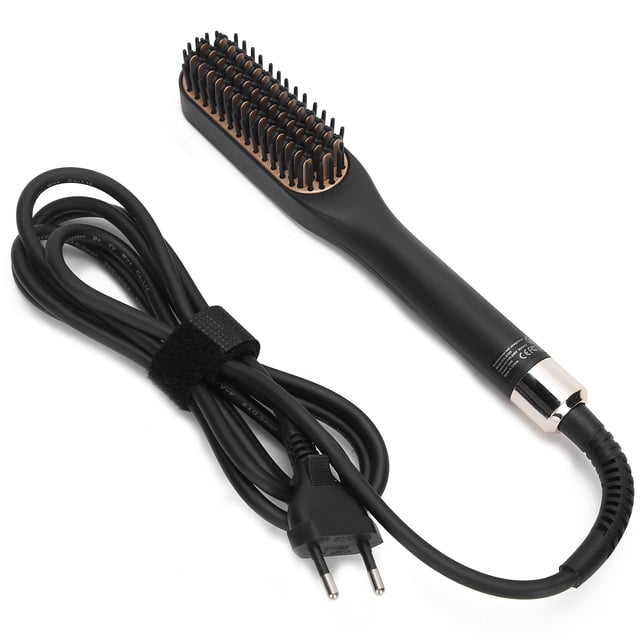 Peine alisador de barba eléctrico, cepillo multifuncional para hombres, enchufe 100-240 VEU