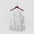 thumbnail image 6 of Tank Tops for Women Loose Strap Sequin Tops Sleeveless Fashion Tank Casual V Neck Women's Tanks, 6 of 6