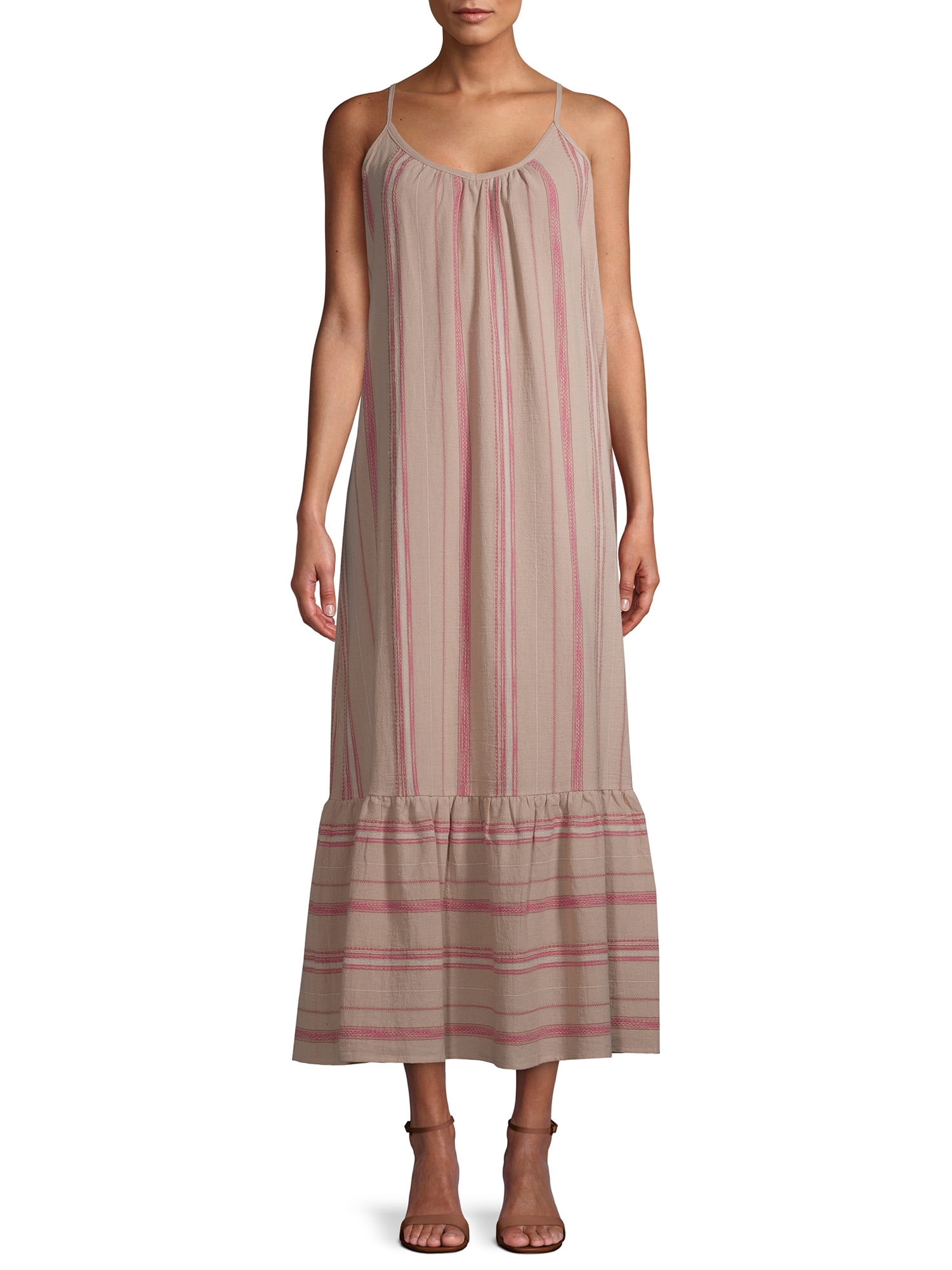 time and tru button front maxi