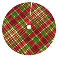 thumbnail image 1 of Faldas para árbol de Navidad a cuadros de 48 pulgadas, gruesas, para decoración navideña de invierno, para decoración rústica de Navidad, 1 of 8