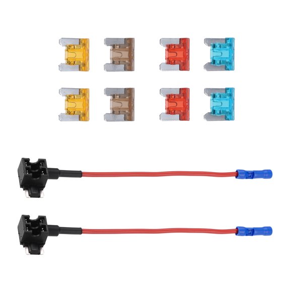 Unique Bargains Universal Add a Circuit 12V Low Profile Mini Fuse Tap w/ 2pcs 5A 7.5A 10A 15A APS Blade Type Fuse 1 Set