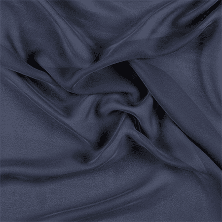 - Midnight Navy Silk Double Georgette, Fabric By the Yard