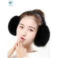 thumbnail image 4 of Deago Ear Muffs for Women - Winter Ear Warmers - Soft & Warm Cable Knit Furry Fleece Earmuffs - Ear Covers for Cold Weather (Black), 4 of 9