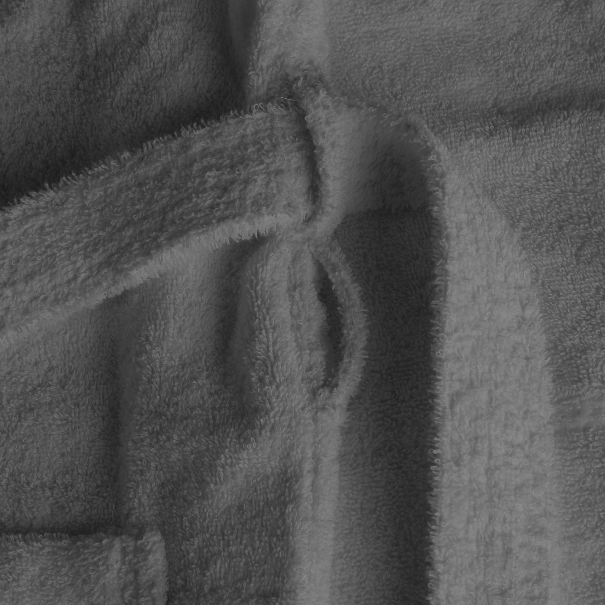 Superior Women's Turkish Cotton Terry Ultra-Soft and Absorbent Long Bathrobe, Grey, Small / Medium