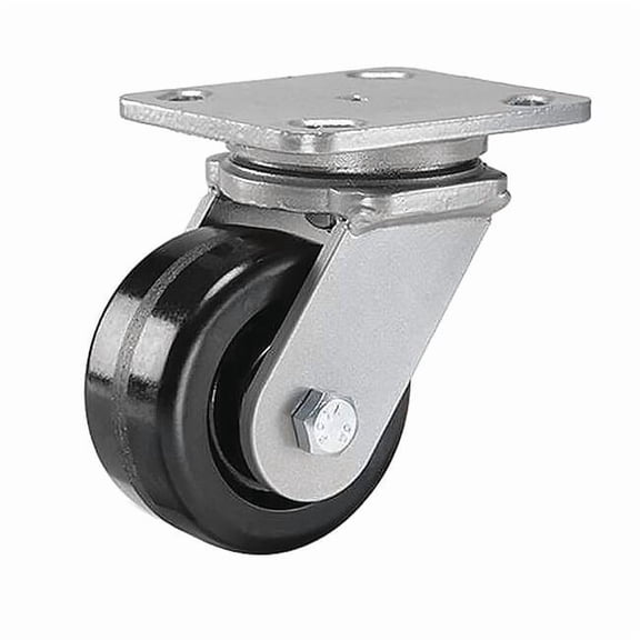 Hamilton Plate Caster,Swivel,Phenolic,4 in.,800 lb,B S-WH-4P-4SL-FB