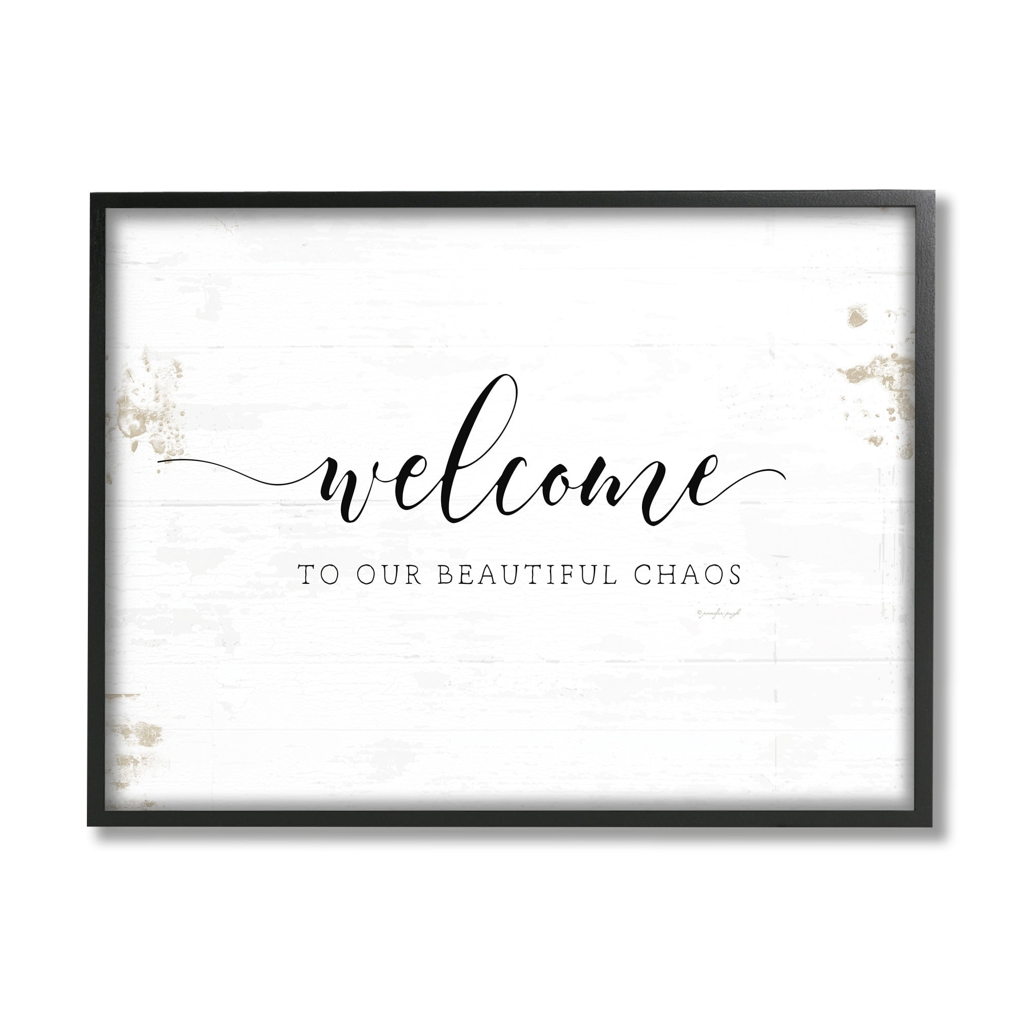 Stupell Industries Welcome to Our Beautiful Chaos Fun Family Phrase Designed by Jennifer Pugh