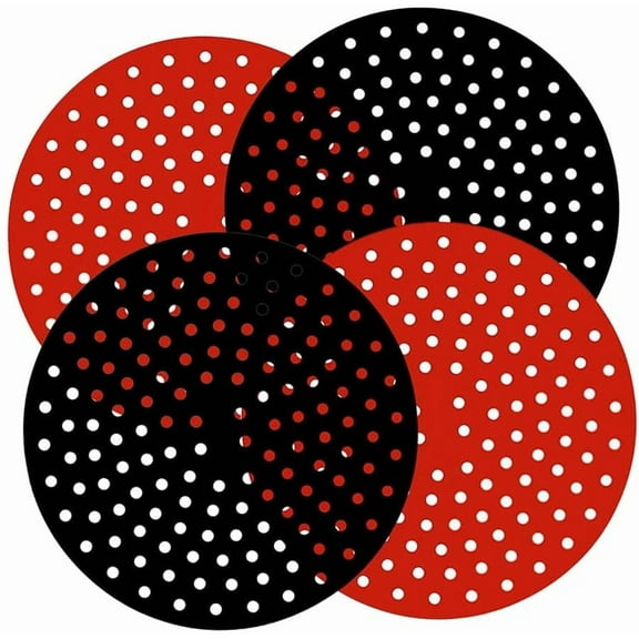 4 Pack Air Fryer Silicone Liners, 9 Inch Multifunctional Prevent Stick Round, BPA Free Reusable Air Fryer Accessories for Air Fryer Accessories