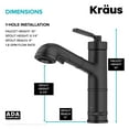 thumbnail image 6 of KRAUS Allyn Pull-Out Single Handle Kitchen Faucet in Matte Black, 6 of 14