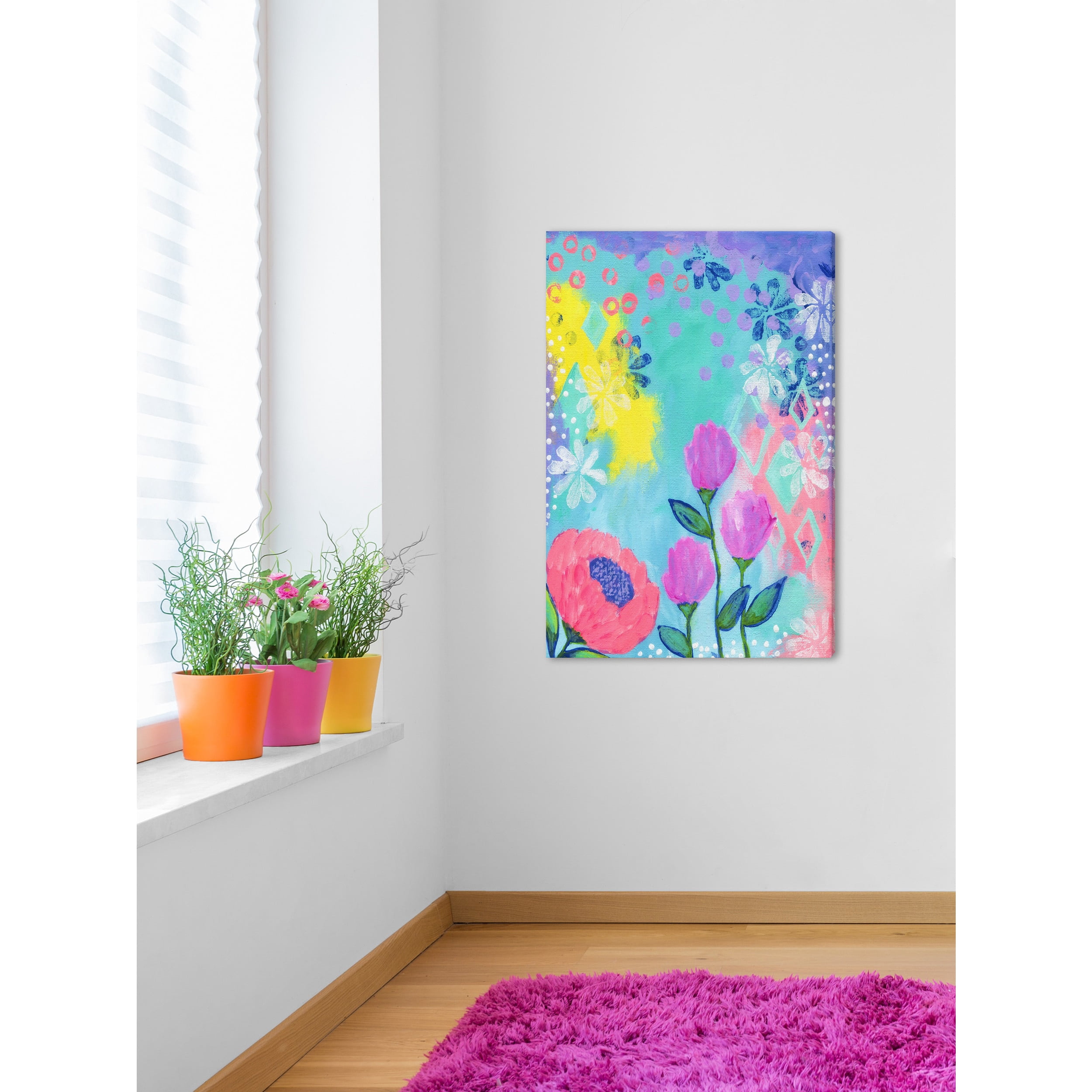 Marmont Hill "Lenas Garden" by Jill Lambert Painting Print on Wrapped Canvas