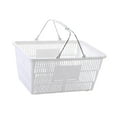 thumbnail image 4 of Cesta de la compra Supermercado Organizador Hierro Robusto Portátil Ergonómico con Asa Blanco, 4 of 9