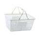 thumbnail image 4 of Cesta de la compra, organizador de supermercado, cesta multiusos de hierro para almacenamiento portátil Blanco, 4 of 9