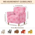 thumbnail image 7 of FKELYI Armchair Slipcover Stretchable Couch Sofa Cover with Elastic Bottom Pink Dog Cat Paw Print Furniture Protector for Living Room Office Reception Reading Sofa, 7 of 7